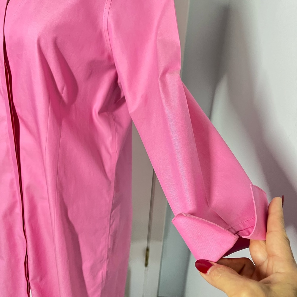 Foxcropt Taylor non iron pink Button Down Shirt dress size 8 - Picture 9 of 13